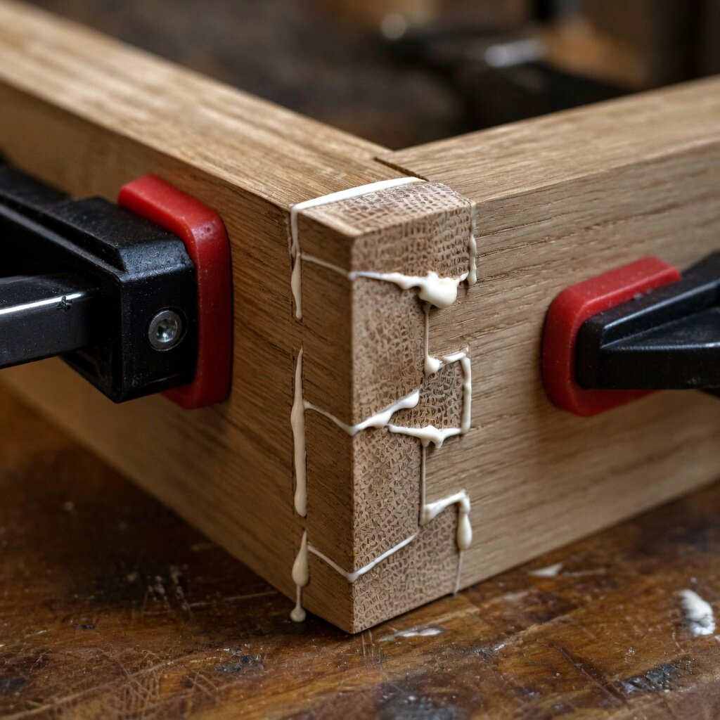 White oak dovetail glue-up